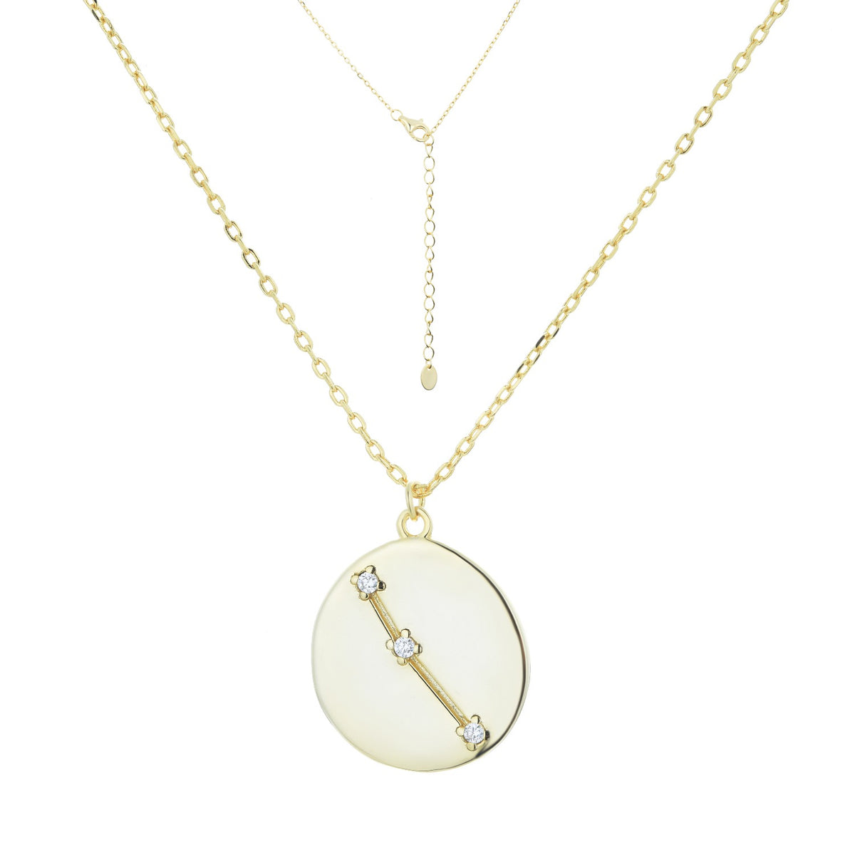 ARIES - ΚΡΙΟΣ Pendant | White CZ | 18K Gold Plated 925 Silver