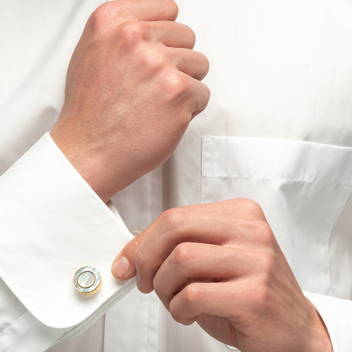 Aeon | Brussels Cufflinks | Gold Plated Stainless Steel
