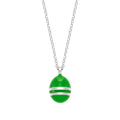 Easter Egg Lime Green | Enamel | Rhodium Plated 925 Silver