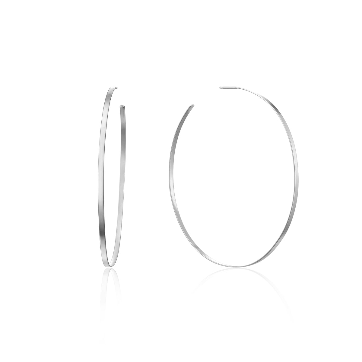 Poena | Vettore Earring | White Rhodium Plated Steel Filled 925 Silver