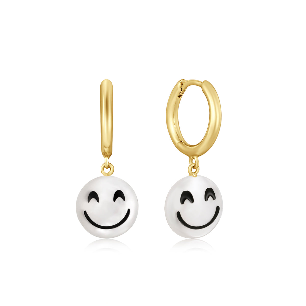 Happy Kids | Smile Single Earring | White Mother of Pearl | 14K Gold Plated 925 Silver